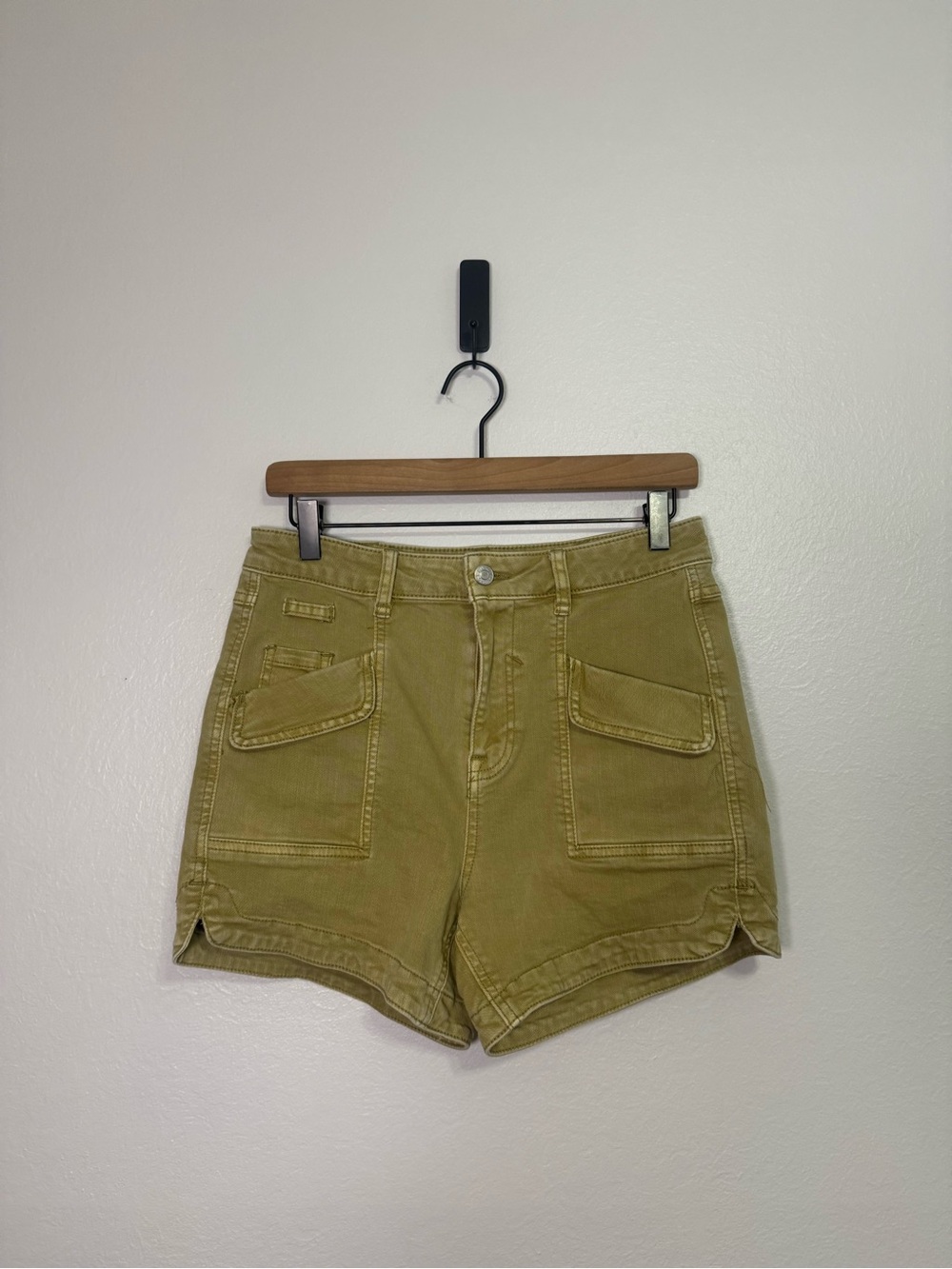 Anthropologie Pilcro Ultra High-Rise Utility Denim Shorts